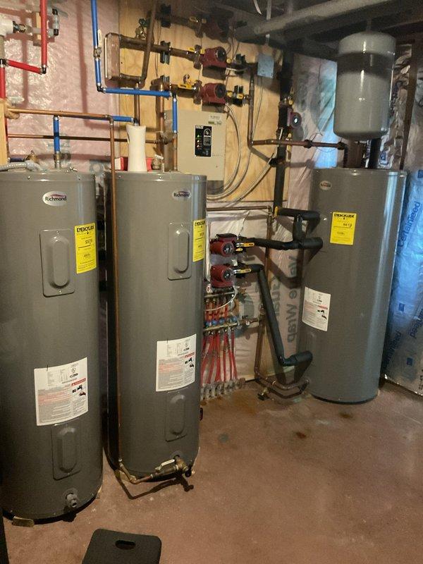 Performed comprehensive tuneup on 10-year-old geothermal heat pump system. Conducted thorough inspection including temperature and pressure readings, which were all within manufacturer specifications. Identified capacitor operating at 34 µF when specifications called for 40 µF. Replaced undersized capacitor with proper 40 µF unit to ensure optimal system performance and prevent potential compressor failure. Verified outlet temperature at 38° and confirmed all system operations functioning correctly. Unit operating as designed upon completion of maintenance service.
