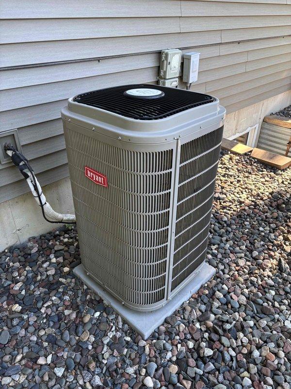 Completed annual A/C maintenance on one condenser unit with R-410A refrigerant. Performed comprehensive inspection of filter, thermostat, temperature split, condenser, coils, motors, capacitors, compressor, refrigerant level, and drain line. Resolved ongoing thermostat issue by consulting with technical support, declining unnecessary software update, and disabling persistent update notifications to restore proper thermostat functionality.
