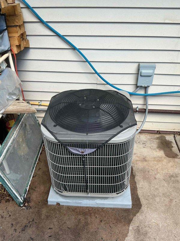 Completed comprehensive annual air conditioning tune-up on 8-year-old Gibson HVAC system as part of maintenance agreement. Performed full system inspection of indoor air handler unit and outdoor condensing unit, cleaned routine components, replaced air filter, and tested all operational components to verify proper system performance. All equipment found operating within manufacturer specifications upon completion of preventive maintenance service.