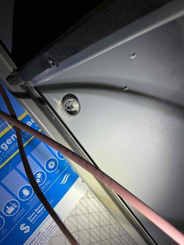 Responded to callback for newly installed dehumidifier displaying recurring E2 error code indicating airflow restriction. Verified and corrected wiring connections between dehumidifier and furnace at control panel, ensuring proper integration with HVAC system. Inspected air filter installation and confirmed adequate airflow pathways to resolve error condition and restore normal dehumidifier operation.