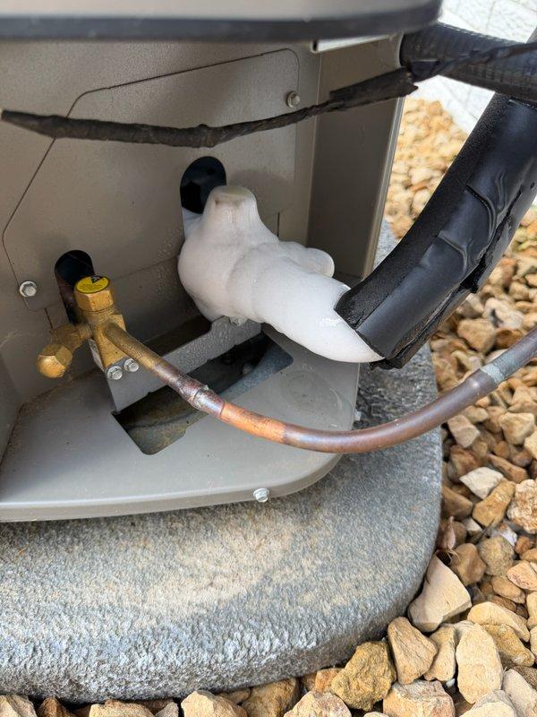 Installed discharge air temperature sensor on communicating HVAC system to address recurring freezing issue during high-demand cooling periods. Verified sensor operation and system communication to prevent evaporator coil freeze-up conditions. Unit had previously undergone airflow adjustments without resolution; discharge air sensor now provides additional freeze protection monitoring.