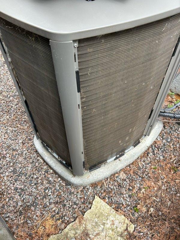 Completed comprehensive air conditioning tune-up and maintenance inspection on residential HVAC system. Performed thorough evaluation of thermostat operation, air filter condition, blower assembly, outdoor condenser coil, electrical components including contactor and capacitor, condensate drain system, refrigerant charge levels, and temperature differential across the evaporator coil. All operational parameters measured within manufacturer specifications with amperage readings at 5.55 amps, confirming proper system performance. No mechanical defects, refrigerant leaks, or safety concerns identified during inspection. Outdoor condenser coils showed moderate dust and debris accumulation on fins but system operating efficiently. Advised homeowner on importance of regular filter replacement and keeping indoor/outdoor coils clean to maintain optimal performance and prevent future system issues.