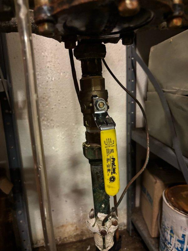 Replaced aging gate valve before the water meter and installed a new ball valve after the meter where no shutoff previously existed. Coordinated with the city to shut off water supply, then installed two new ball valves on either side of the water meter to provide proper isolation capability. Reconnected water lines, restored service, and performed a 10-minute leak inspection with no issues detected, leaving the plumbing system fully operational.