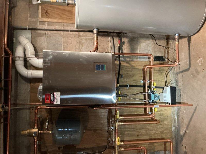 Performed annual plumbing inspection with no major issues identified. Customer reported slightly lower water pressure than desired. Adjusted pressure settings on both the pressure tank and pressure switch to optimize system performance. Inspected water heating system, copper piping network, circulation pump, pressure tank, and all associated valves and fittings, confirming all components were functioning properly.