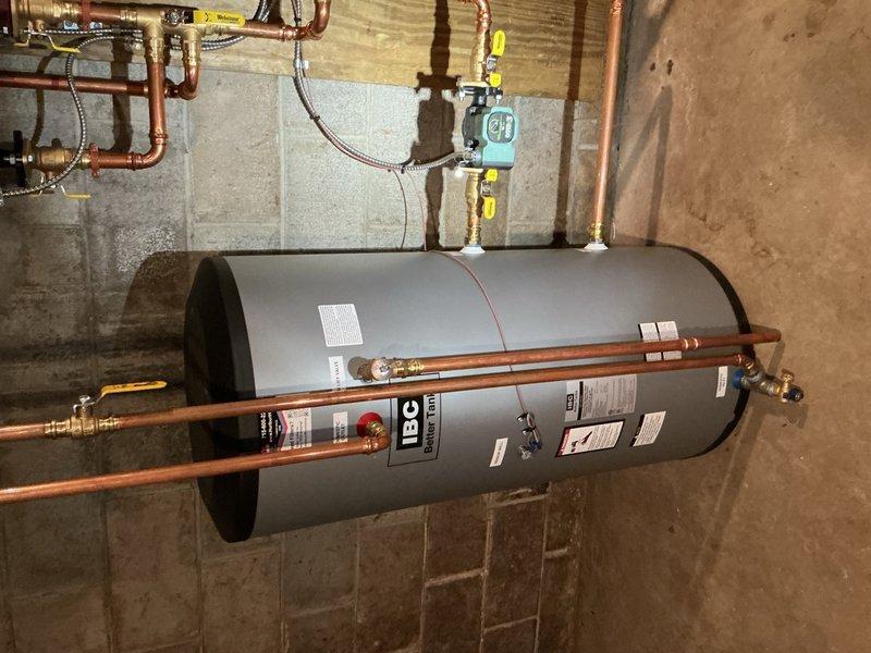 Performed annual plumbing inspection with no major issues identified. Customer reported slightly lower water pressure than desired. Adjusted pressure settings on both the pressure tank and pressure switch to optimize system performance. Inspected water heating system, copper piping network, circulation pump, pressure tank, and all associated valves and fittings, confirming all components were functioning properly.