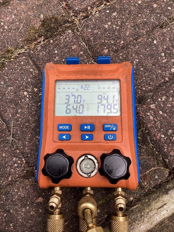 Responded to no cooling complaint on 2007 residential air conditioning unit experiencing loud buzzing noise. Upon inspection, identified failed contactor as source of noise while capacitor tested within acceptable range and refrigerant charge verified at proper levels. Replaced defective contactor and recommended full system replacement due to unit age and condition. Unit operational at time of departure, though customer advised that 20-year-old system has exceeded typical service life and replacement should be considered to avoid future reliability issues.