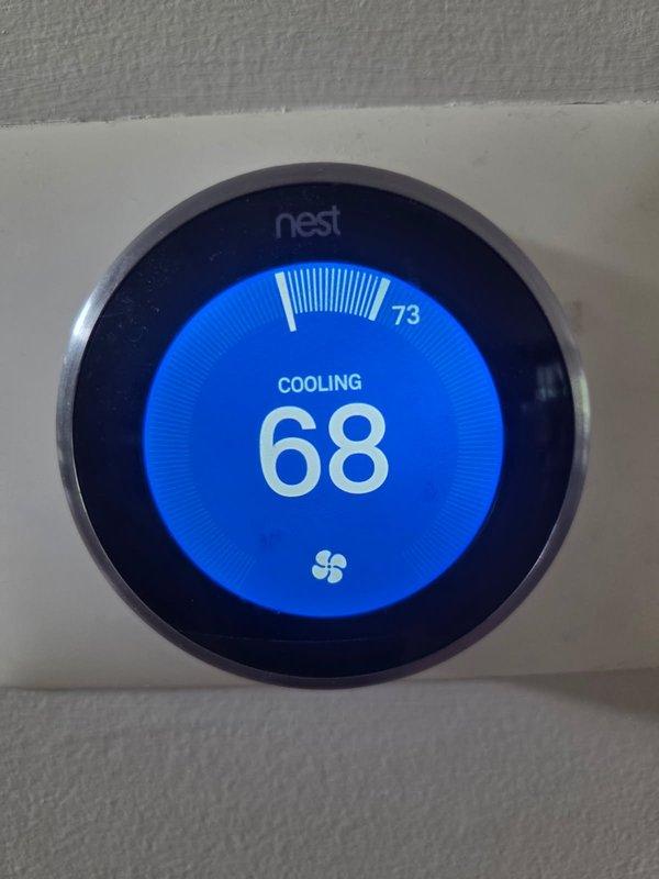 Responded to a no cooling call on a 16-year-old Carrier air conditioning system. Upon arrival, diagnosed the unit as significantly low on R410A refrigerant, approximately 3 pounds short of the factory charge of 7+ pounds, resulting in inadequate cooling performance. Verified proper airflow through the system and confirmed the refrigerant loss as the primary cause of the cooling failure. Discussed leak search and repair options with the homeowner and coordinated scheduling with a service advisor to provide an estimate for complete system replacement given the age and condition of the equipment.