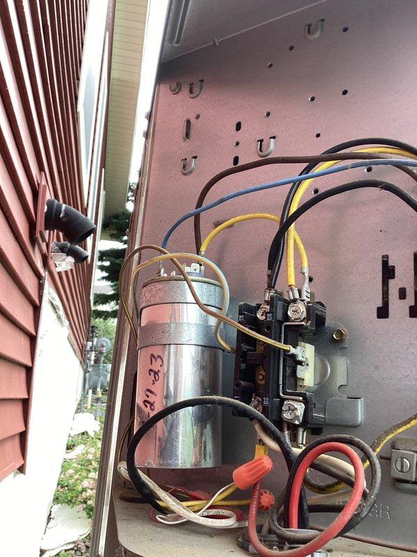 Completed comprehensive AC tune-up on Bryant HVAC system. During inspection, identified weak blower capacitor and excessively loud blower motor operation. Replaced defective blower capacitor and installed new blower motor to restore proper system function and eliminate noise issues.