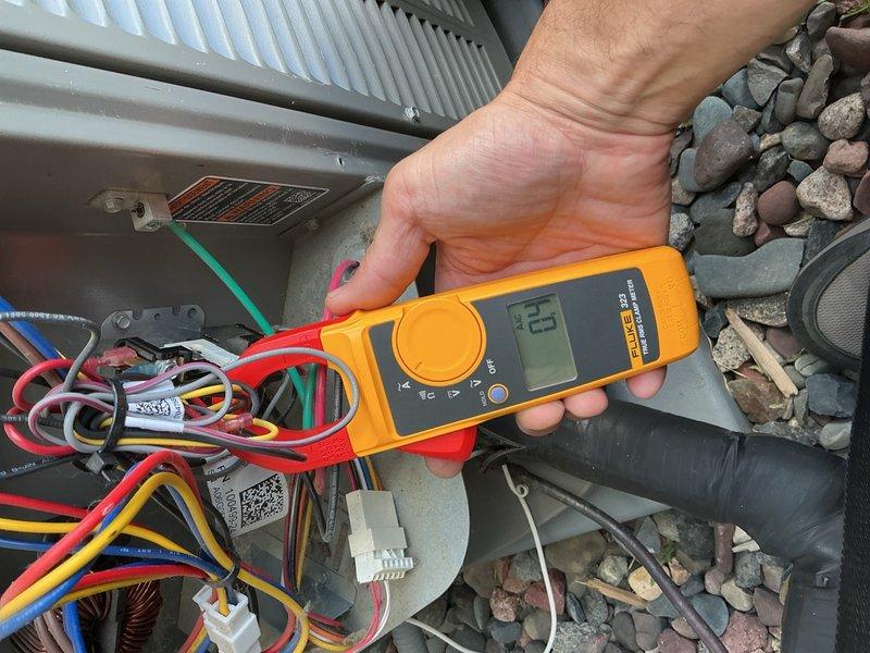 Completed annual maintenance on 9-year-old air conditioning system. Flushed condensation drain line and replaced air filter. Verified all blower speeds operating within specifications. Rinsed outdoor condenser unit to remove cottonwood debris, restoring proper airflow to coils. Inspected control board, electrical wiring connections, and confirmed refrigerant charge at appropriate levels. All system components tested and operating normally.
