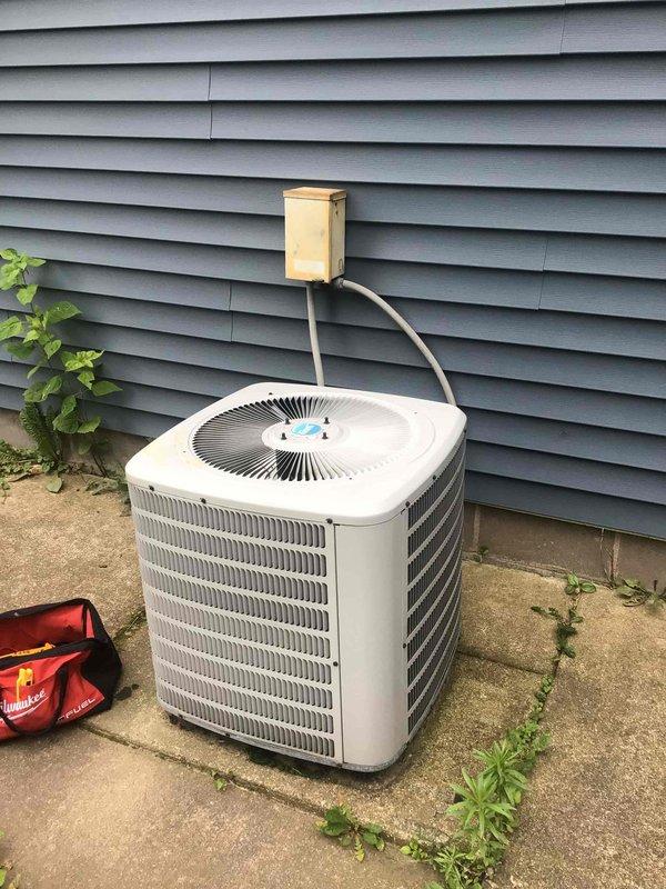 Performed comprehensive AC tune-up on 8-year-old unit under maintenance agreement. Cleaned outdoor condenser coil, tested all electrical components confirming operation within manufacturer specifications, and replaced air filter. System demonstrated proper operation with 19-degree temperature differential across coil, indicating optimal cooling performance.