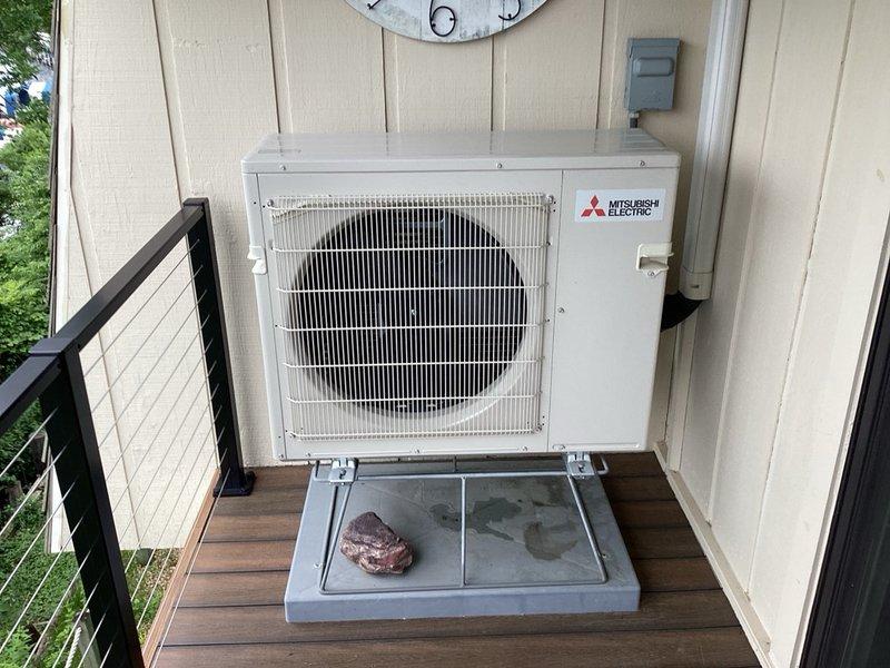 Completed annual cooling tune-up on Mitsubishi Electric mini-split system with one outdoor condenser unit and four indoor air handler heads. Performed comprehensive maintenance including filter cleaning on all heads, drain line flushing, and temperature split verification testing both individually and with all heads operating simultaneously. All heads achieved optimal 25-degree temperature splits, confirming proper system performance. Noted that the master bedroom head will require deep cleaning during next year's scheduled maintenance visit.