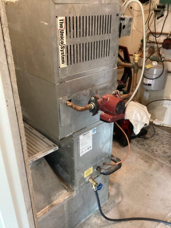 Completed preventive maintenance tune-up on two air conditioning units for a 7-year-old system. Identified and replaced weak capacitors on both units to ensure proper operation. Addressed safety concern on one outdoor unit where improper Romex wiring was installed without a disconnect switch; installed new disconnect box and ran appropriate 2-wire to bring installation up to code. System tested and operating within normal parameters following repairs.