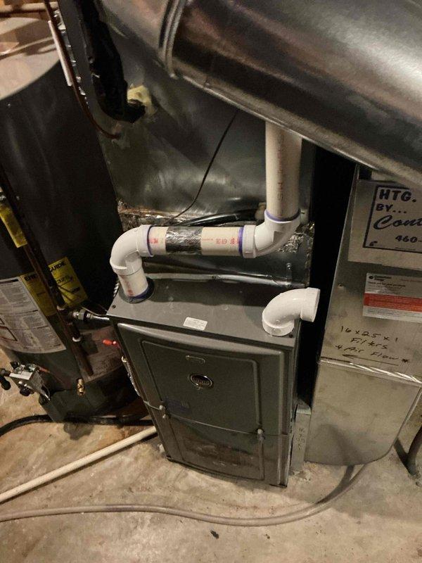 Responded to a water leak under the kitchen sink caused by a malfunctioning shut-off valve. After assessment, determined that capping the affected water line was the most appropriate solution rather than valve replacement. Successfully capped the leaking supply line and also capped an unnecessary refrigerator water line per customer preference. Verified all connections were secure and leak-free upon completion.