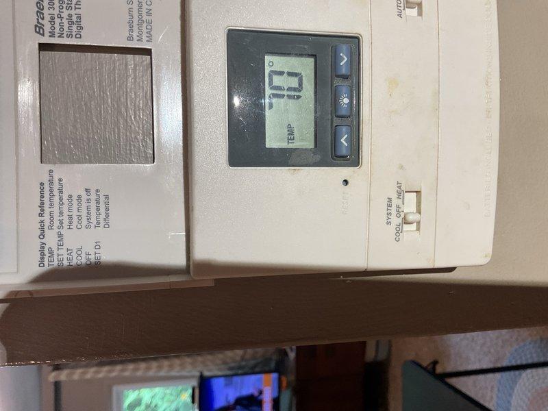 Performed AC maintenance on 21-year-old system with customer complaint of continuous runtime and inadequate cooling. Discovered compressor run capacitor rated at 30 µF testing at 23 µF, which is below acceptable tolerance and indicates capacitor failure. Weak capacitor affects compressor operation, amp draw, and prevents accurate refrigerant charge diagnosis. JOBLINK analysis suggests system is overcharged, but reliable charge verification cannot be completed until failed capacitor is replaced. Customer declined capacitor replacement at this time to consult with spouse regarding repair versus replacement options.