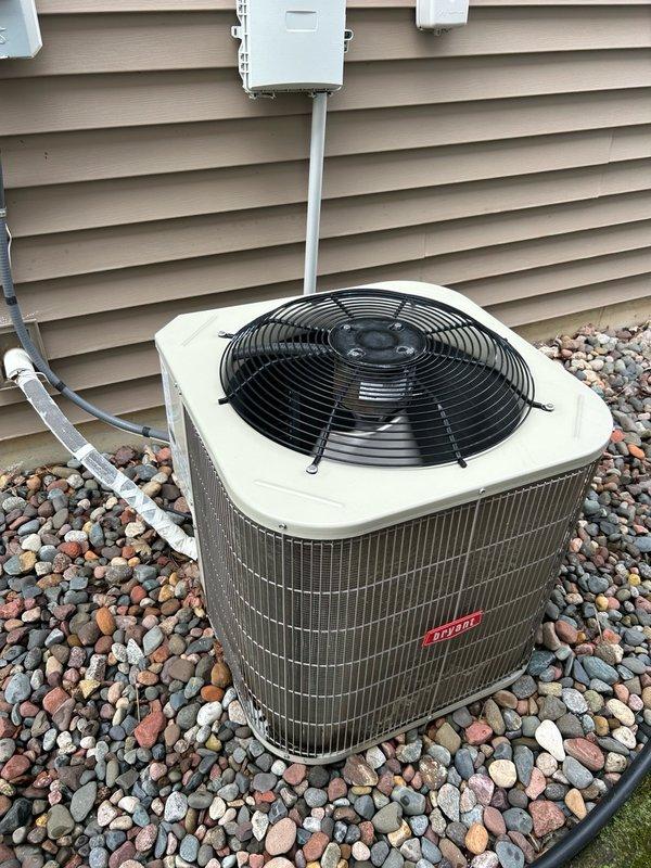 Completed comprehensive AC tune-up and maintenance inspection on 6-year-old residential air conditioning system. Verified and tested all major components including thermostat operation, air filter condition, blower assembly, outdoor condensing unit, electrical connections, contactor, capacitor, and condensate drain system. Measured condenser fan amperage at 5.2 amps using clamp meter, confirmed refrigerant charge and performance levels, and verified temperature split across evaporator coil. All operational parameters and electrical readings measured within manufacturer specifications with no mechanical defects, safety hazards, or performance issues identified. Outdoor coil and condenser unit found in clean condition with proper airflow. System operating at optimal efficiency with no immediate service needs or repairs required.