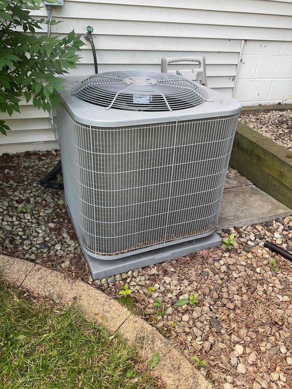 Completed annual AC tune-up maintenance visit per agreement, which included full system inspection and performance testing of outdoor condenser unit. Identified and replaced dirty air filter; advised customer to maintain monthly filter replacement schedule for optimal system efficiency and air quality.