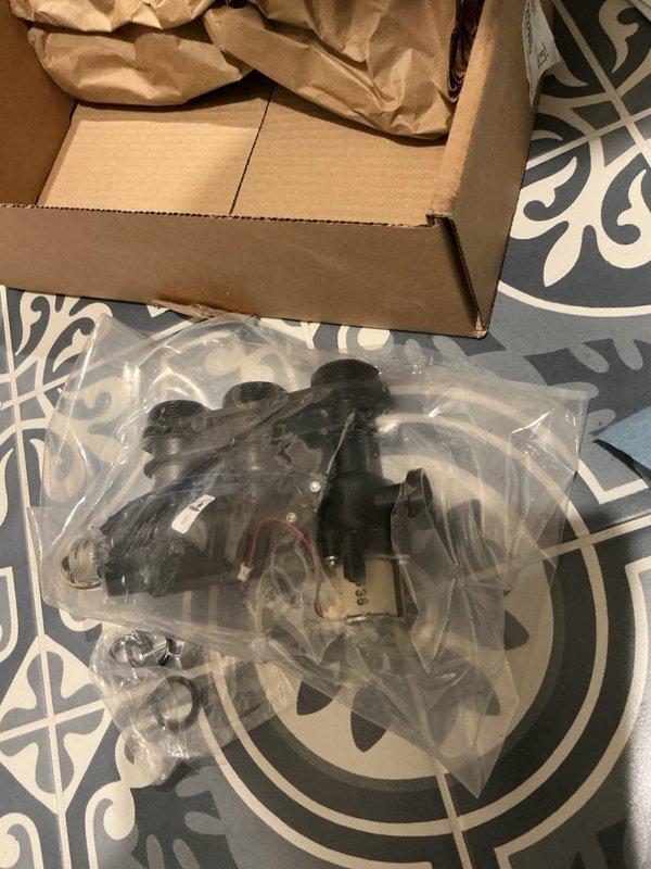 Installed customer-supplied Kohler thermistor component for electronic shower system. Replaced faulty part, restored water supply, and verified proper temperature control operation through digital interface panel, confirming accurate temperature adjustment functionality.