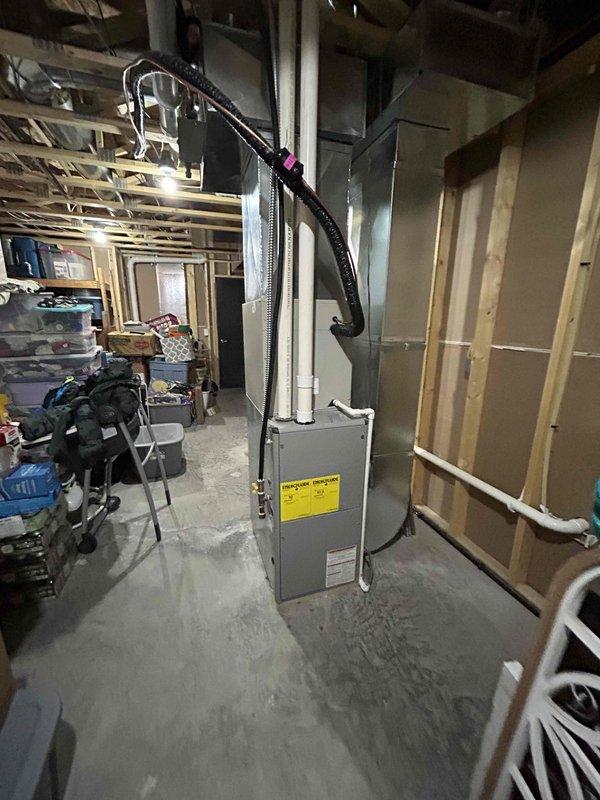 Responded to no cooling condition on residential air conditioning system. System was low on refrigerant charge. Added approximately 1.5 pounds of R410a refrigerant along with UV leak detection dye to identify source of refrigerant loss. After recharge, system achieved 16° temperature split across evaporator coil and resumed cooling operation. Superheat readings remained lower than optimal, indicating possible restriction in refrigeration circuit requiring future diagnosis. Customer advised that leak detection dye will help locate refrigerant leak point during next service visit when issue recurs.