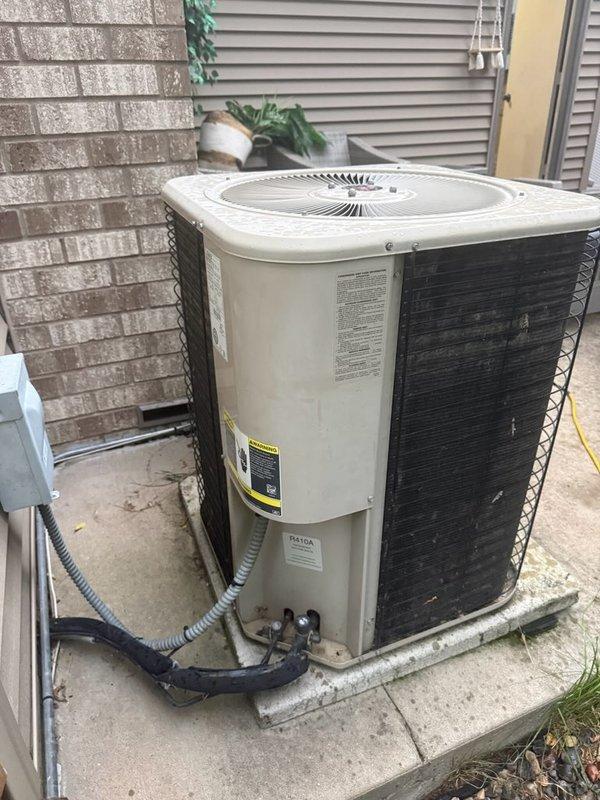 Responded to no-cooling complaint on residential air conditioning system. Upon arrival, confirmed condenser fan motor operating but compressor not running. Performed diagnostic testing and identified failed dual run capacitor on compressor circuit. Replaced defective capacitor with manufacturer-specified component, restored system to full operational status, and verified proper cooling cycle and amperage draws on all components.