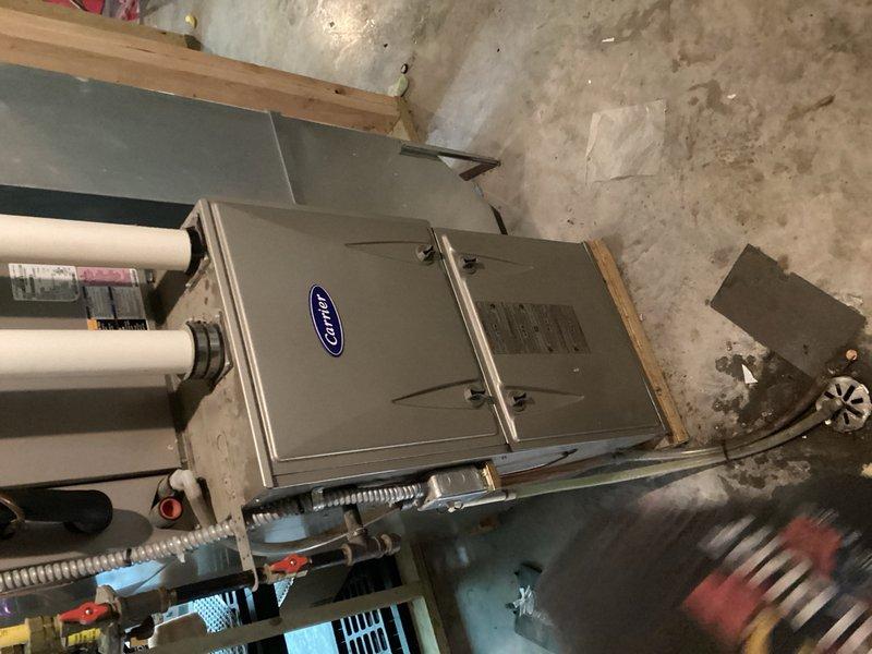 Replaced failed water heater with new 50-gallon natural gas power vent unit installed in same location as existing equipment. Installation included all necessary connections to gas line, water supply, venting system, and electrical components. Permit obtained and work completed to code specifications.