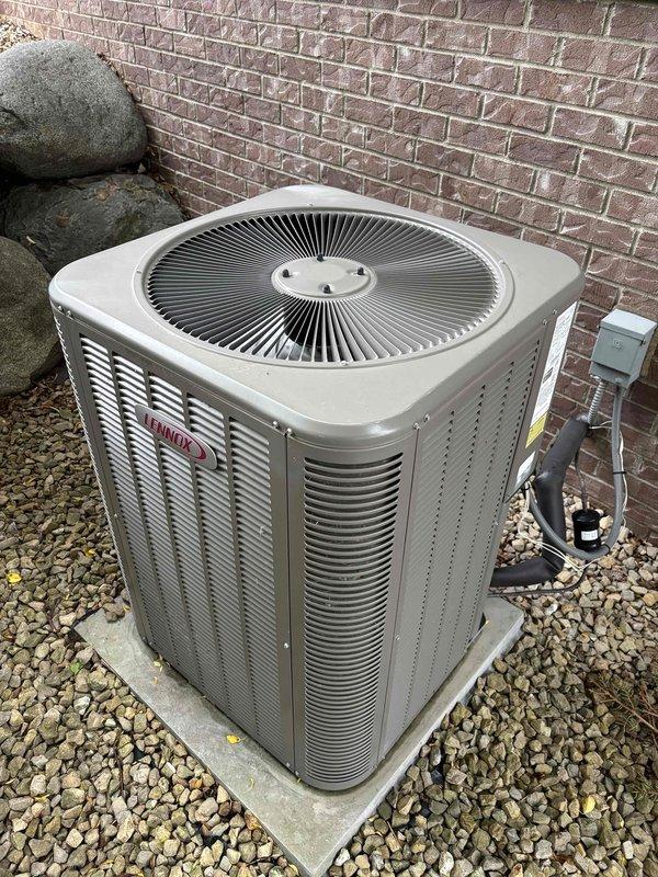Completed comprehensive AC tune-up maintenance on two residential condensing units utilizing 410A refrigerant with ambient temperature at 78 degrees. Performed thorough inspection of indoor air handlers including filters, condensate drains, blower motors, electrical wiring, and all components with satisfactory results. Verified proper temperature split across evaporator coils. Inspected outdoor units including condenser coils and capacitors, confirmed normal operation. Measured and recorded amp draw on all motors, compressors, and contactors within manufacturer specifications. Checked refrigerant temperatures and pressures, all readings within acceptable range. Additionally performed maintenance on two HRV units, cleaned cores, filters, intake and exhaust systems, and verified proper operation of all components.