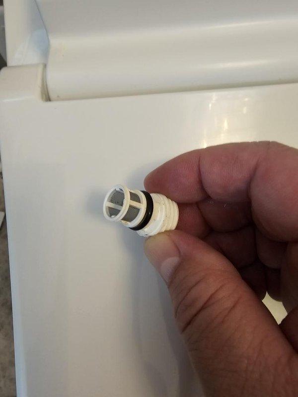 Completed repair service on a Toto Neorest 550H washlet system experiencing no spray and no wand extend malfunctions. Supplied and installed multiple replacement components including water inlet fittings with O-ring gaskets and flow restrictors to restore proper functionality. Performed comprehensive operational testing of all washlet functions to verify complete system restoration, with all repairs covered under a 1-year parts and labor warranty.