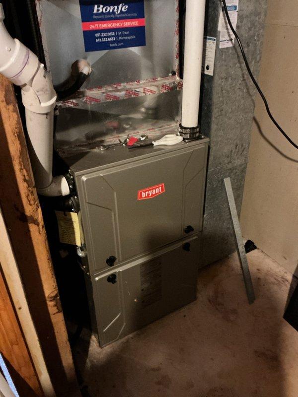 Completed comprehensive AC tune-up on Bryant HVAC system per maintenance agreement. System was operating properly upon arrival. During inspection, identified weak capacitor on compressor side of outdoor condenser unit. Replaced defective capacitor to ensure reliable system operation and prevent potential compressor failure.