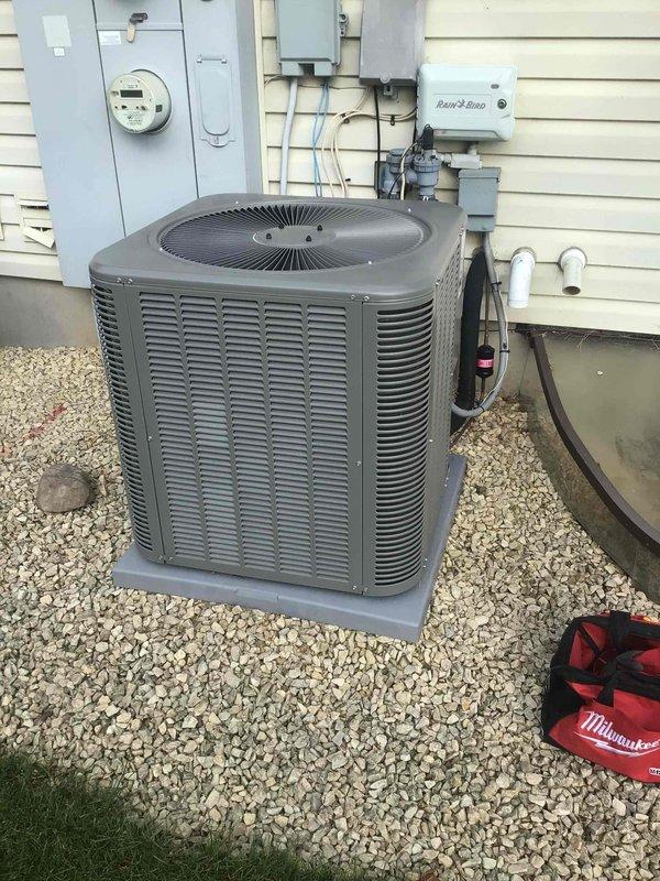 Replaced defective condenser fan motor on residential air conditioning unit under parts warranty. Installed new motor with proper electrical connections and added foam tape to mounting points for vibration reduction, ensuring quiet and efficient operation.