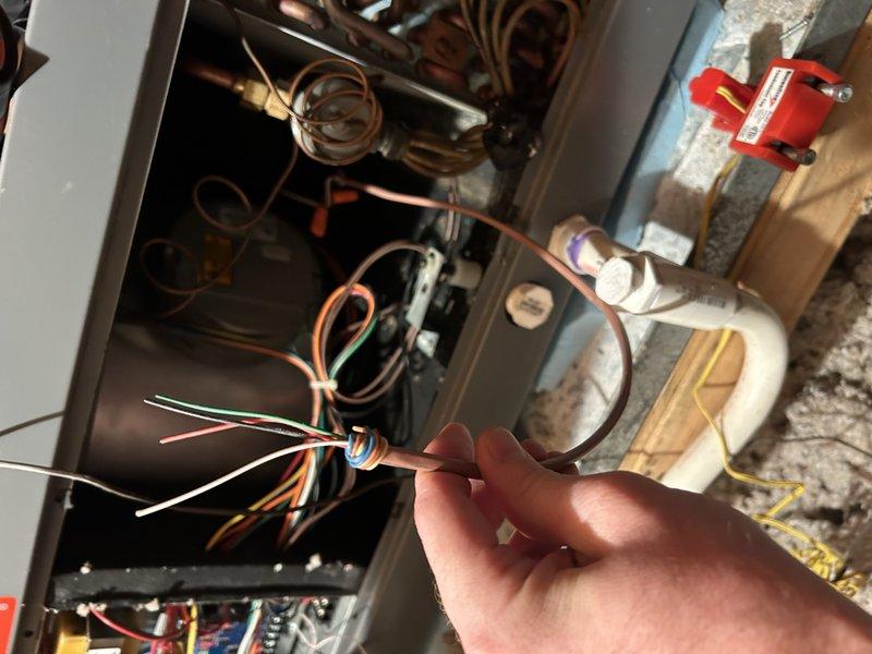 Replaced 1.5-5 ton thermal expansion valve (TXV) on HVAC system. During post-repair testing, discovered indoor blower fan would not operate. Troubleshooting revealed control wiring to ECM motor had pulled loose from connector plug, with multiple conductors disconnected from the harness. System requires return visit to install new connector plug and wiring harness to restore proper ECM motor operation and complete repair.
