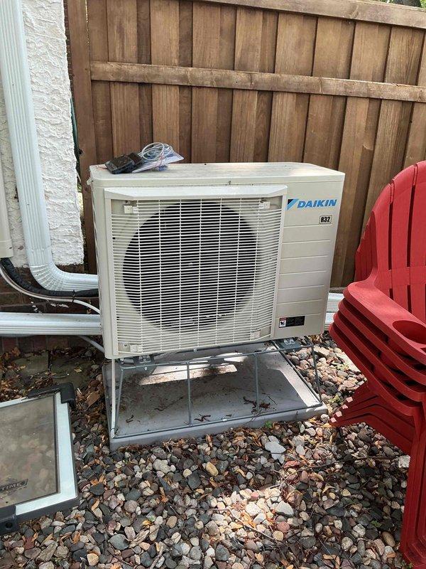 Responded to callback for non-cooling A/C system after wet switch replacement performed earlier same day. Upon arrival, found wet switch had tripped again. Dried out switch and tested condensate pump operation by running water through system, confirming pump activated properly on both test cycles. Relocated and mounted wet switch assembly to floor level for improved drainage and accessibility. Verified system returned to normal cooling operation before departure.