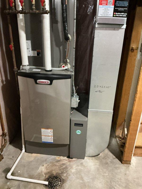 Responded to no cooling complaint on residential air conditioning system. Upon diagnosis, found system very low on refrigerant charge. Added UV dye to system for leak detection purposes and recharged unit with refrigerant to manufacturer specifications. Addressed thermostat displaying 420/E411 error code and restored system to normal operation.