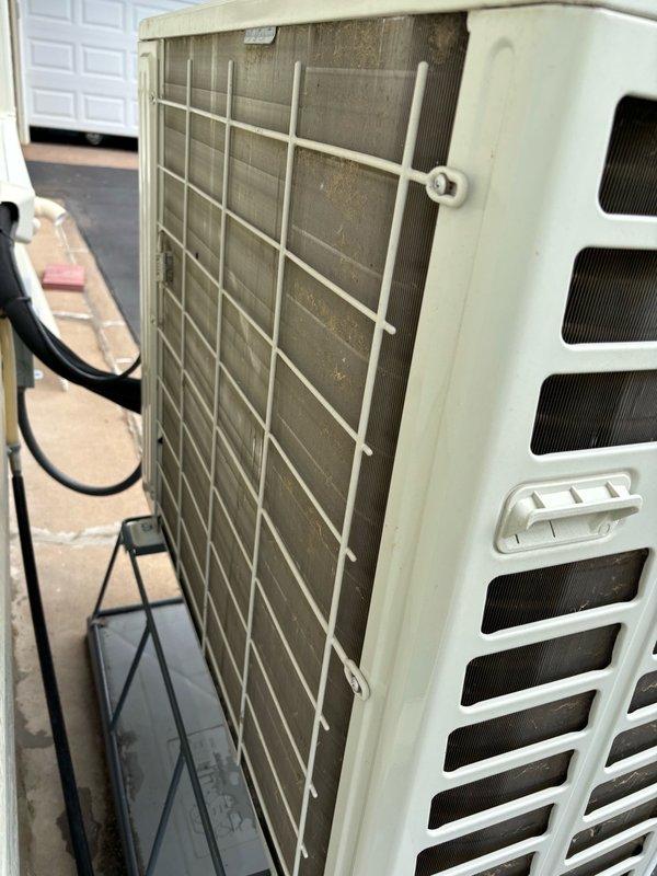 Performed annual maintenance on two Lennox mini-split systems, approximately four years old. Inspected and cleaned both outdoor condensing units, including condenser coils and fan assemblies. Verified proper refrigerant pressures, electrical connections, and operational performance on both systems. All equipment operating within normal parameters at time of service.

Observed moderate dust accumulation on indoor blower wheels during visual inspection. This buildup is consistent with normal operation in environments containing fine airborne particulates such as cooking aerosols, candle residue, blown-in insulation fibers, or other household airborne material that adheres to internal components during air circulation. Recommended monitoring for continued accumulation and identifying potential sources of fine particulates if buildup persists. Indoor head units were not disassembled for deep cleaning during this visit, as standard maintenance protocol was requested.

Both systems tested an