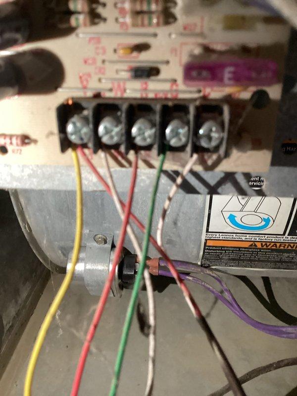 Responded to service call for non-operational HVAC system due to failed blower motor. Upon inspection, diagnosed complete blower motor failure preventing air circulation. Removed defective motor and installed premium PSC replacement blower motor rated at 825/1075 RPM, single phase (model 28F01). Reconnected all electrical wiring to terminal block, verified proper wire routing and secure connections at control board. Tested system operation and confirmed proper blower function at all speeds. Unit restored to full operational status.