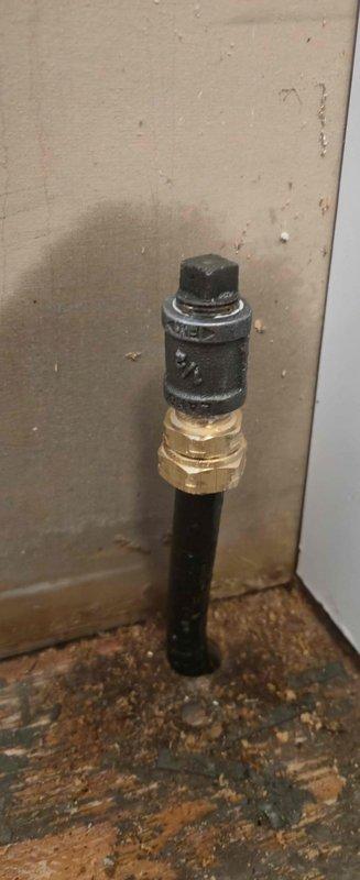 Installed 6 feet of new copper gas line to supply HVAC equipment. Ran gas line from existing connection point through utility area, secured piping with appropriate straps and supports, and completed all connections with brass fittings and shut-off valve per code requirements.