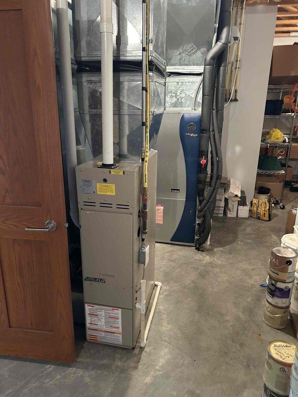 Responded to service call for non-operational in-floor heating system connected to geothermal unit. Upon inspection, discovered multiple critical issues: storage tank pressure at 0 psi and loop field pressure at 0 psi. Repressurized both the storage tank and loop field to proper operating levels. Performed comprehensive system diagnostics on geothermal unit, confirming refrigerant pressures within specification and freeze protection sensor reading accurately. Found control board settings had been reset to factory defaults. Reconfigured system settings to appropriate parameters for closed-loop geothermal configuration to ensure proper equipment protection. Conducted extended run test to verify system operation and stability. Control board and sensor showing signs of potential failure and will require replacement pricing for customer approval.