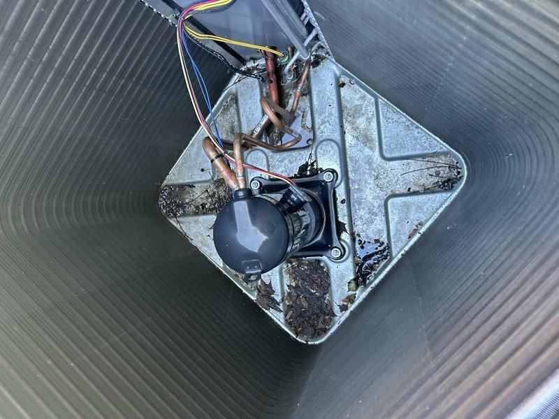 Performed complete air conditioning tune-up including air filter replacement, condensate drain line clearing, and temperature verification. Cleaned outdoor condenser coil and inspected all system components, confirming proper operation. Advised homeowner to increase filter change frequency to monthly due to excessive drywall dust accumulation from ongoing bathroom remodeling project.