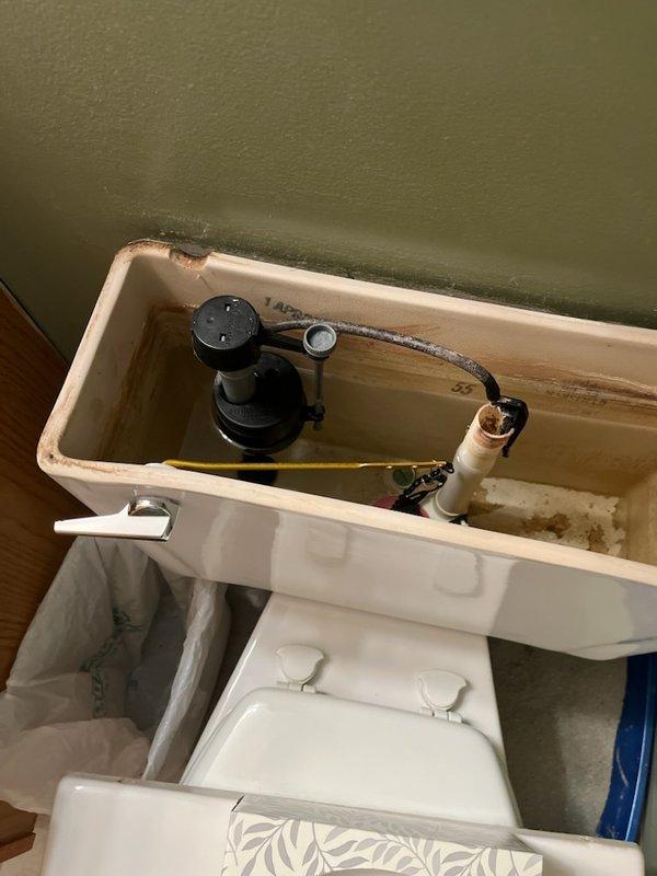 Responded to service call for leaking bathtub spigot and continuously running toilet. Diagnosed faulty Moen tub and shower valve requiring cartridge replacement. Successfully replaced worn cartridge in shower control valve, resolving the leak at the tub spout. Inspected toilet tank and identified issues with flush mechanism contributing to continuous running. Completed repairs and verified proper operation of both fixtures.