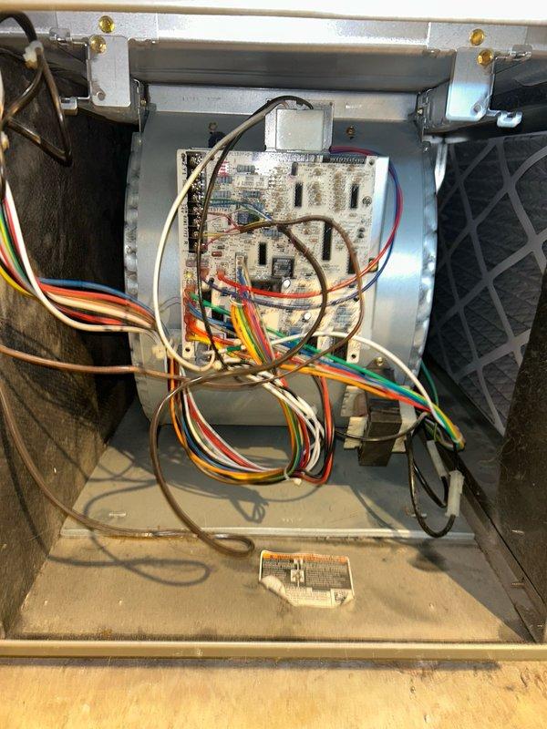 Completed comprehensive AC and furnace tune-up maintenance inspection on HVAC system. Verified thermostat operation, inspected filter condition, blower assembly, and outdoor coil. Evaluated all electrical components including contactor, capacitor, and control board connections. Tested refrigerant performance and measured temperature split across system. Performed carbon monoxide testing and verified gas pressure at both low and high fire settings. Cleared condensate drain line and cleaned flame sensor. Inspected and documented condition of circuit board, wiring connections, and contactor assembly within control panel and outdoor unit. All operational readings measured within normal range with no mechanical defects or safety concerns identified. System confirmed operating properly at time of service. Recommended maintaining regular filter changes, keeping indoor and outdoor coils clean, and scheduling annual maintenance to ensure continued optimal performance.