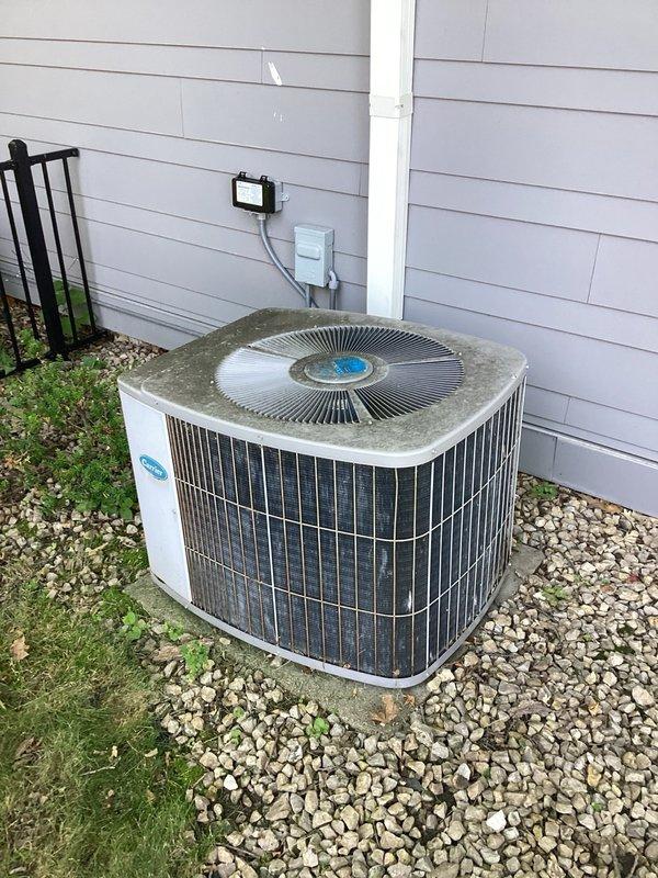 # Preventative Maintenance Visit - Dual AC System

Performed comprehensive AC tune-up on two 15-year-old air conditioning systems as part of preventative maintenance agreement.

**System #1:**
Completed full AC tune-up inspection and testing. Air filters had been recently changed by homeowner. Diagnostics revealed failed dual capacitor, which was replaced to restore proper operation. Compressor is currently functioning but exhibiting abnormal noise levels and labored operation, indicating potential imminent failure. Unit is operational at this time. Advised homeowner of system's age and declining condition; homeowner elected to proceed with capacitor replacement only and monitor system performance. Recommend planning for full system replacement due to compressor condition and age of equipment.

**System #2:**
Completed full AC tune-up inspection and testing on second unit. Installed customer-supplied air filter. Despite being older than System #1, this unit is operating within normal p