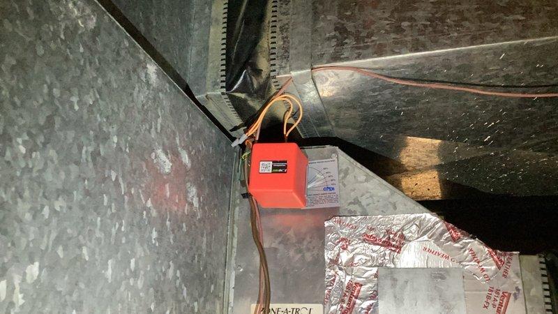 Replaced three zone damper motors on the forced air system and verified proper operation through system cycling. Addressed rodent damage to heat pump wiring by wrapping affected wires with anti-rodent tape. Replaced low pressure switch on heat pump. All repairs completed under parts and labor warranty.