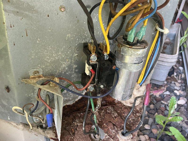 # HVAC Maintenance and Repair Summary

Responded to a no-cooling complaint on a 14-year-old residential air conditioning system installed with an indoor coil positioned atop a newer Lennox furnace. Upon inspection, identified multiple failing components presenting immediate operational concerns and potential secondary damage risks.

## Diagnostic Findings

Comprehensive system evaluation revealed several critical issues requiring immediate attention. The contactor displayed signs of electrical degradation with visible pitting and arcing damage. Capacitor testing indicated values outside manufacturer specifications, contributing to reduced system performance. Condenser fan motor exhibited bearing wear and elevated operating temperatures. Compressor amperage readings measured significantly above nameplate specifications, indicating mechanical stress and potential imminent failure.

System airflow analysis identified a restriction in the refrigerant circuit. The thermal expansion valve (T