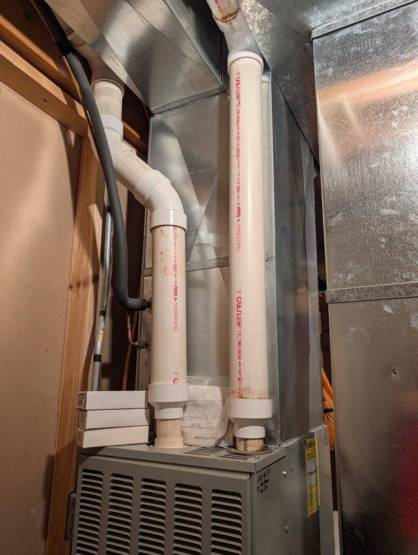 Performed second-opinion no-cool evaluation on a 1999 Trane split A/C system with furnace. With outdoor ambient temperature at 95°F, measured system pressures at -4.5 psig suction and 54.5 psig liquid on R-22 refrigerant, indicating critically low refrigerant charge and near-empty system. Findings confirmed previous contractor's assessment of severe refrigerant loss and inability to maintain cooling capacity. Given the system's age (over 20 years), obsolete R-22 refrigerant, and extent of refrigerant depletion, recommended full system replacement rather than repair. Coordinated with comfort advisor to schedule equipment replacement consultation.