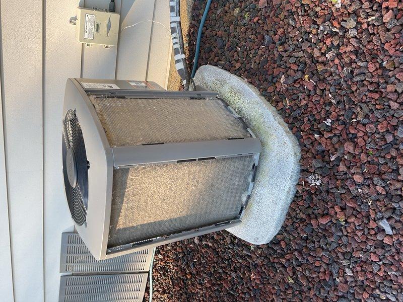 Performed annual preventive maintenance on a 2020 Lennox air conditioning system. Verified cooling performance at 85°F outdoor ambient temperature, measuring subcooling at 14.8°F–15.1°F against nameplate specification of 13°F, confirming proper refrigerant charge and system operation. Replaced UV bulb, reviewed winter humidification settings, and attempted thermostat connectivity setup for Honeywell T6 thermostat using Resideo Home and Total Connect Comfort applications. System operating within acceptable parameters with no issues identified; fall follow-up scheduled if thermostat connectivity assistance needed.