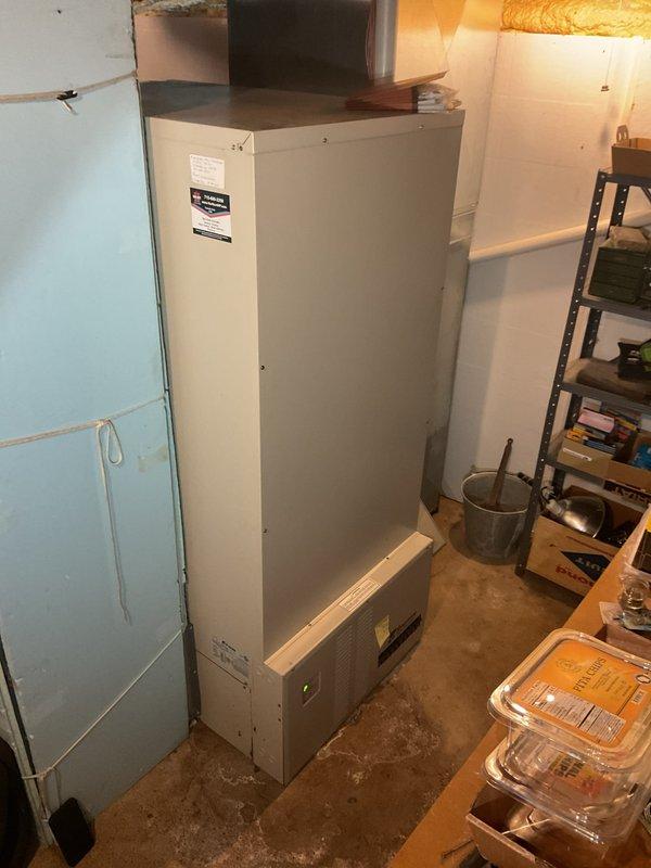 Responded to callback for Steffes heat pump unit with non-functioning control board. Upon rediagnosis, identified that previously installed outdoor sensor was incorrectly connected to thermostat via Wi-Fi/Bluetooth instead of being hardwired directly to the unit's control board. Determined that correct hardwired sensor must be obtained and installed to the Steffes control board before further diagnostics can proceed. Recommended reinstalling original control board to unit. Documented equipment condition with photos for reference.