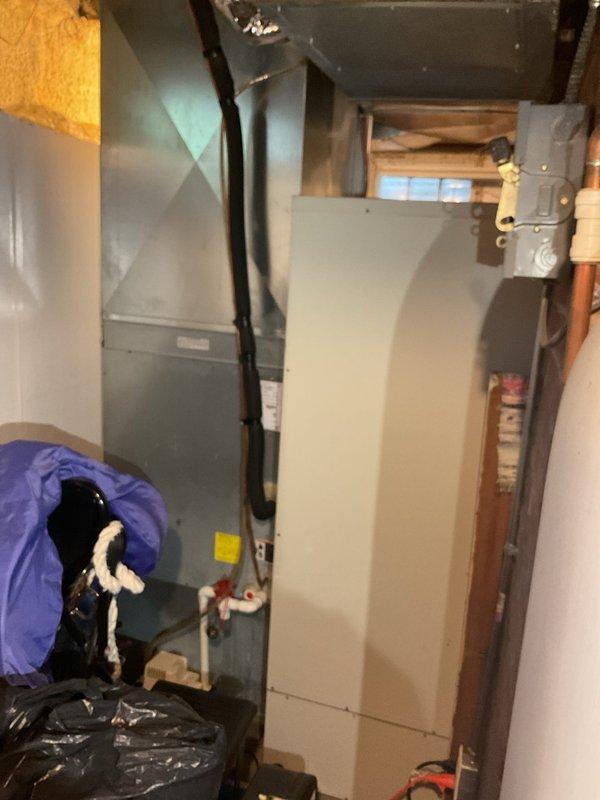 Responded to callback for Steffes heat pump unit with non-functioning control board. Upon rediagnosis, identified that previously installed outdoor sensor was incorrectly connected to thermostat via Wi-Fi/Bluetooth instead of being hardwired directly to the unit's control board. Determined that correct hardwired sensor must be obtained and installed to the Steffes control board before further diagnostics can proceed. Recommended reinstalling original control board to unit. Documented equipment condition with photos for reference.