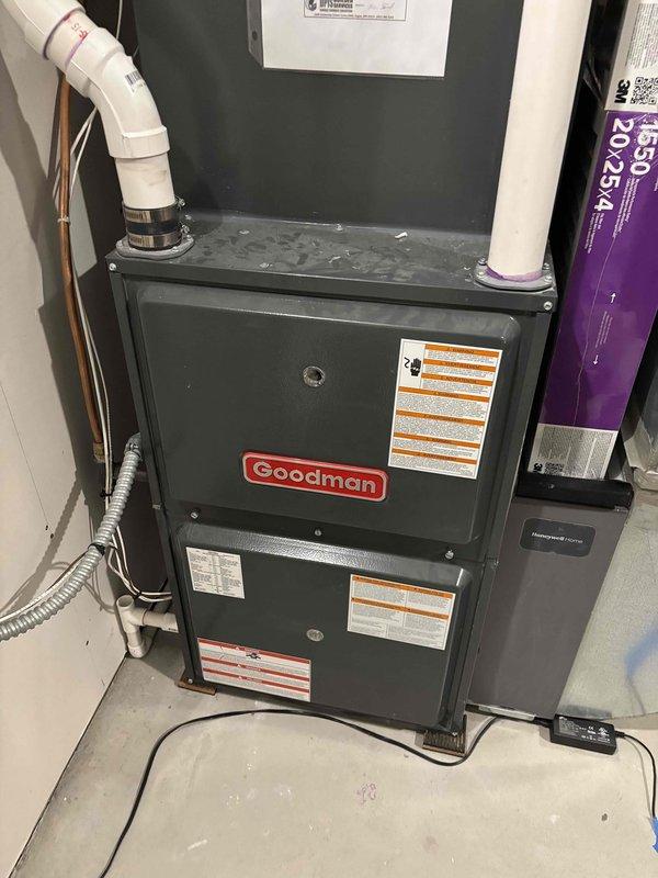 Completed annual cooling maintenance on a 6-year-old Goodman residential air conditioning system utilizing 410A refrigerant under membership agreement. Performed comprehensive inspection of indoor air handler including filter condition, condensate drain operation, blower motor function, and all electrical wiring and components. Verified proper temperature split across evaporator coil. Conducted thorough outdoor condenser unit inspection including coil cleanliness, capacitor condition, and overall unit operation. Measured and recorded amperage draw on compressor motor, fan motor, and contactor to verify equipment operating within manufacturer specifications. Tested refrigerant temperatures and pressures under ambient conditions of 91 degrees to confirm proper system charge and performance. All components inspected and tested within normal operating parameters with no deficiencies noted. System operating efficiently at conclusion of maintenance visit.