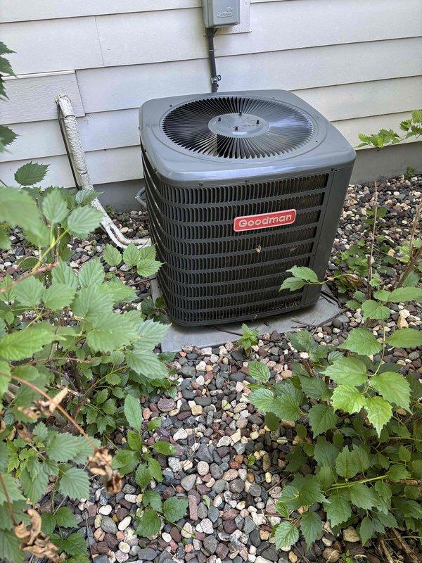 Completed annual cooling maintenance on a 6-year-old Goodman residential air conditioning system utilizing 410A refrigerant under membership agreement. Performed comprehensive inspection of indoor air handler including filter condition, condensate drain operation, blower motor function, and all electrical wiring and components. Verified proper temperature split across evaporator coil. Conducted thorough outdoor condenser unit inspection including coil cleanliness, capacitor condition, and overall unit operation. Measured and recorded amperage draw on compressor motor, fan motor, and contactor to verify equipment operating within manufacturer specifications. Tested refrigerant temperatures and pressures under ambient conditions of 91 degrees to confirm proper system charge and performance. All components inspected and tested within normal operating parameters with no deficiencies noted. System operating efficiently at conclusion of maintenance visit.