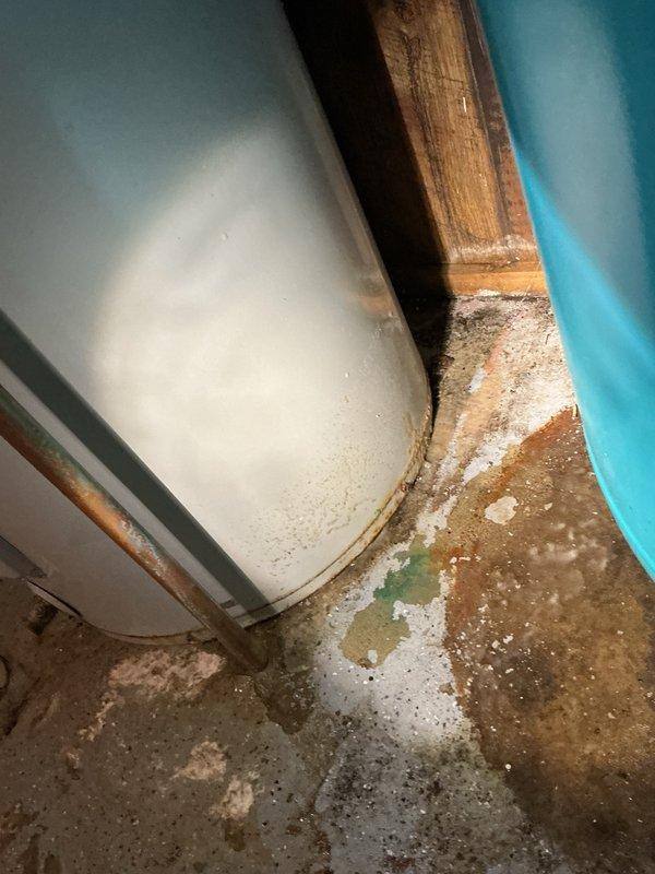 Responded to a water leak emergency caused by a pinhole leak in deteriorated copper piping located between the pressure tank and acid neutralizer. Upon arrival, the main water supply had already been shut off to the home. Inspection revealed the copper line had thinned significantly, resulting in the pinhole failure and active water leak.

Removed approximately 5 feet of compromised copper piping between the pressure tank and acid neutralizer system. Installed new copper piping to replace the failed section, ensuring proper connections and secure fittings at both termination points. Restored main water supply to the home and conducted thorough leak inspection of the repaired section and surrounding plumbing connections. Verified all systems were functioning properly with no additional leaks detected. Left the work area clean and operational with full water service restored to the residence.