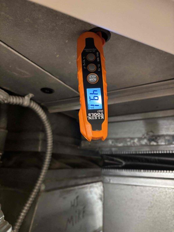 Completed comprehensive air conditioning maintenance on single-zone residential system utilizing 410A refrigerant with ambient temperature of 77 degrees. Performed thorough inspection of indoor air handler including filter condition, condensate drain operation, blower motor function, electrical wiring integrity, and all related components with satisfactory findings. Verified proper temperature split across evaporator coil within manufacturer specifications.

Conducted complete outdoor condenser unit inspection including coil cleanliness assessment, capacitor testing, and visual examination of all mechanical components. Measured and recorded amperage draw on compressor motor, outdoor fan motor, and contactor to confirm operation within normal parameters. Evaluated refrigerant charge by analyzing system temperatures and pressures, confirming proper charge levels and system performance.

All electrical connections, safety controls, and operational components tested and found functioning c