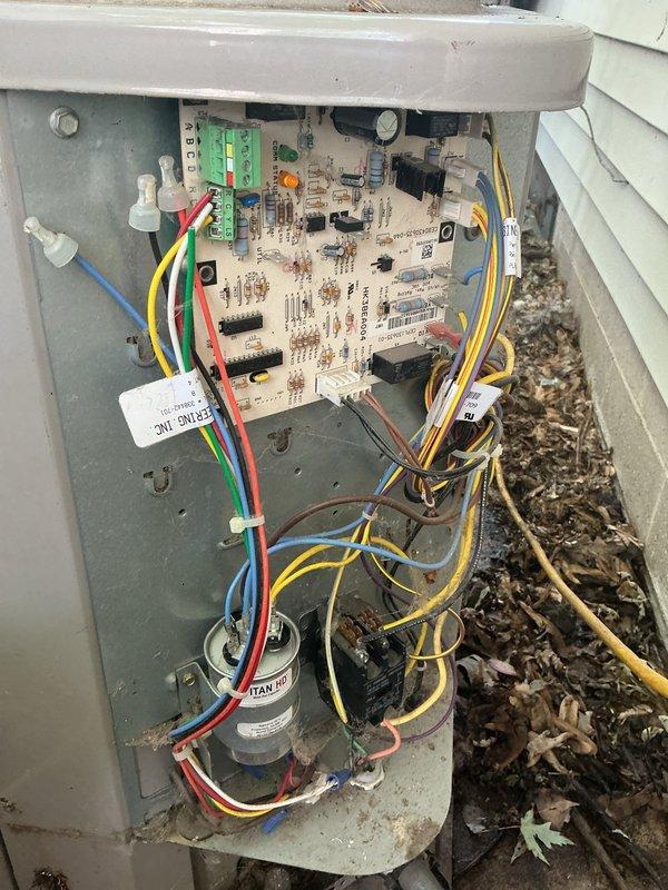 Responded to no cooling complaint with concerns about low refrigerant and frozen lines. Performed complete system diagnostic including refrigerant charge verification, component testing, temperature differential measurements, and visual inspection of all major components. All electrical components, control board, capacitor, and outdoor unit tested within manufacturer specifications. Refrigerant charge confirmed at proper levels with no freezing present on refrigerant lines. Air filter clean and outdoor coil free of debris. Temperature split across evaporator coil measured within acceptable range, confirming proper system operation.

During inspection, discovered broken supply plenum above evaporator coil leaking conditioned air into basement area, which is likely causing inadequate airflow to upper levels of residence. This ductwork failure explains reduced cooling performance despite properly functioning equipment. Customer scheduled independent duct cleaning company to inspect for ad